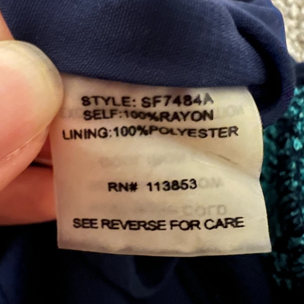 Brixon Ivy Navy Dress with Aqua Accents - Picture 12 of 13
